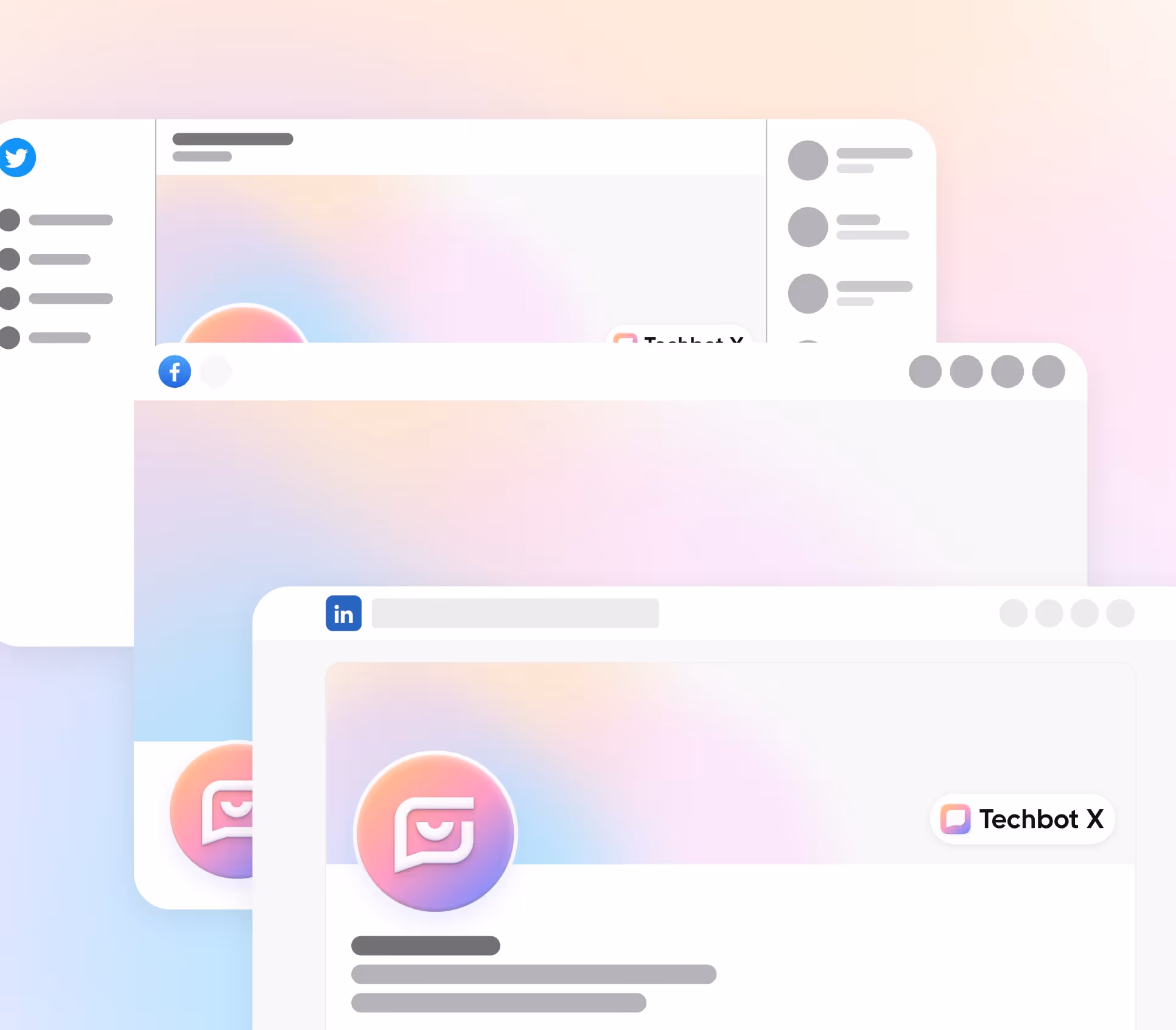 Techbot X - Social Media Assets - AI App Webflow Template