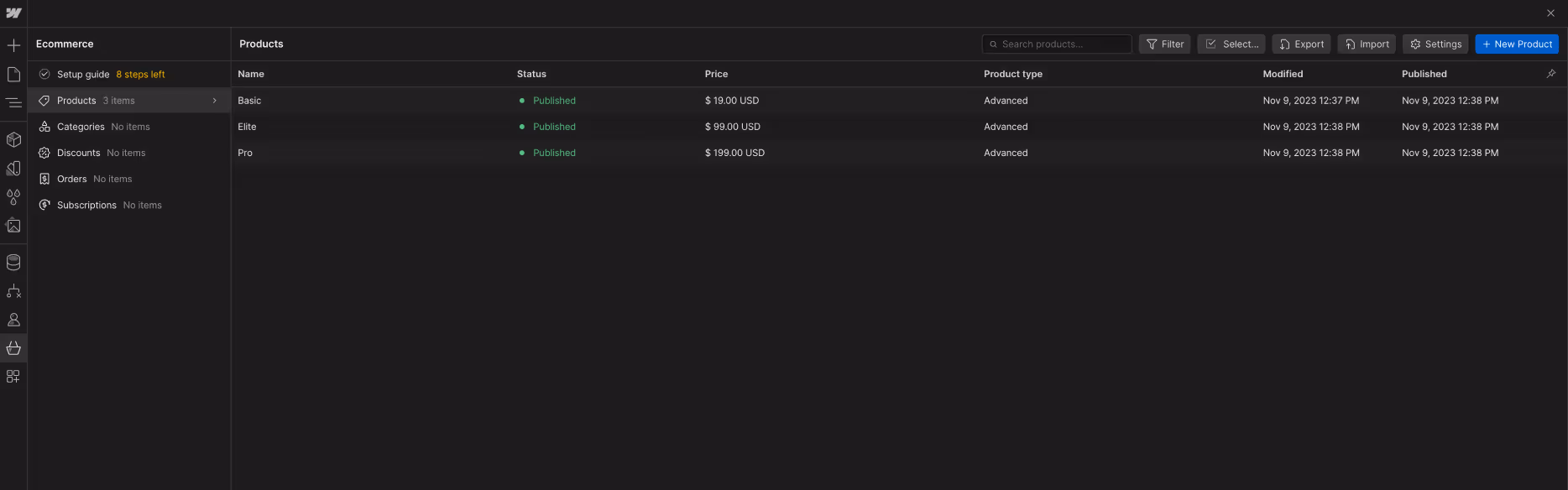 eCommerce Collection - TechBot X Webflow Template