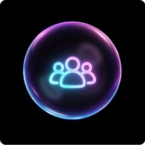 people icons inside orb