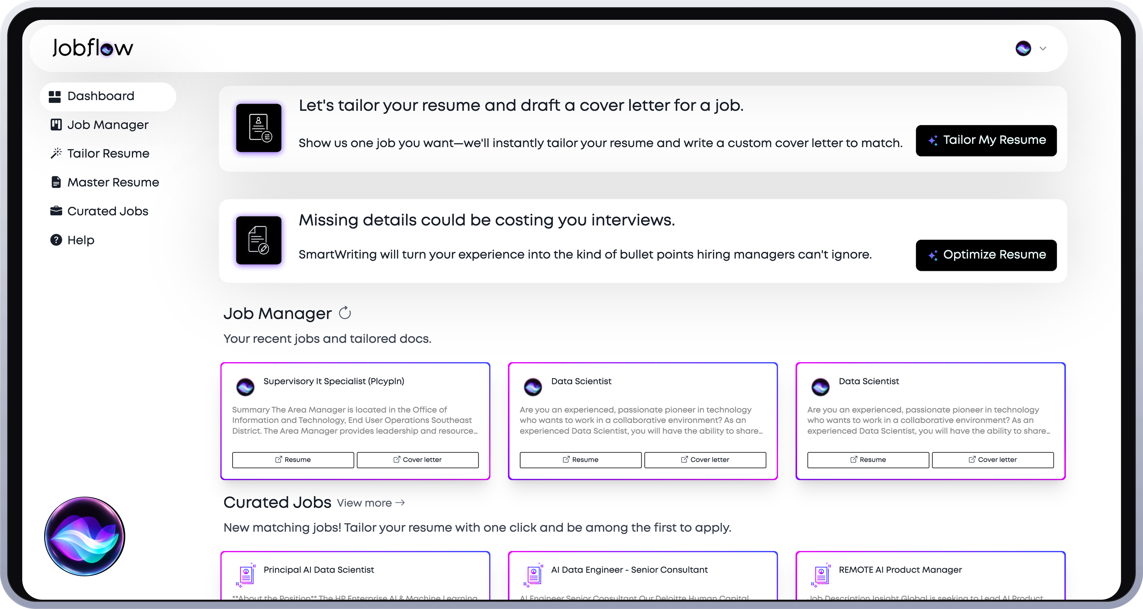 jobflow workforce dashboard