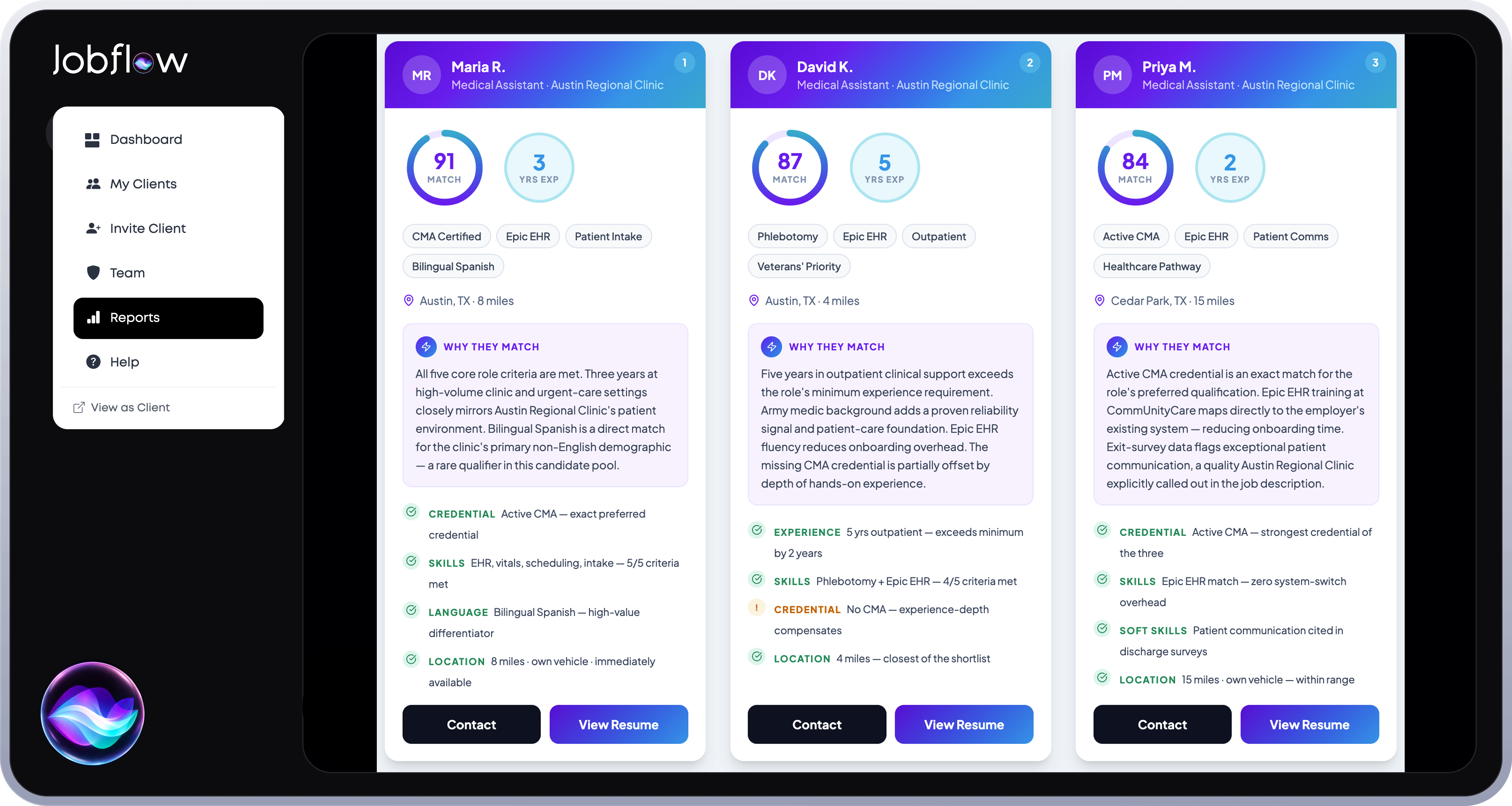 jobflow workforce dashboard