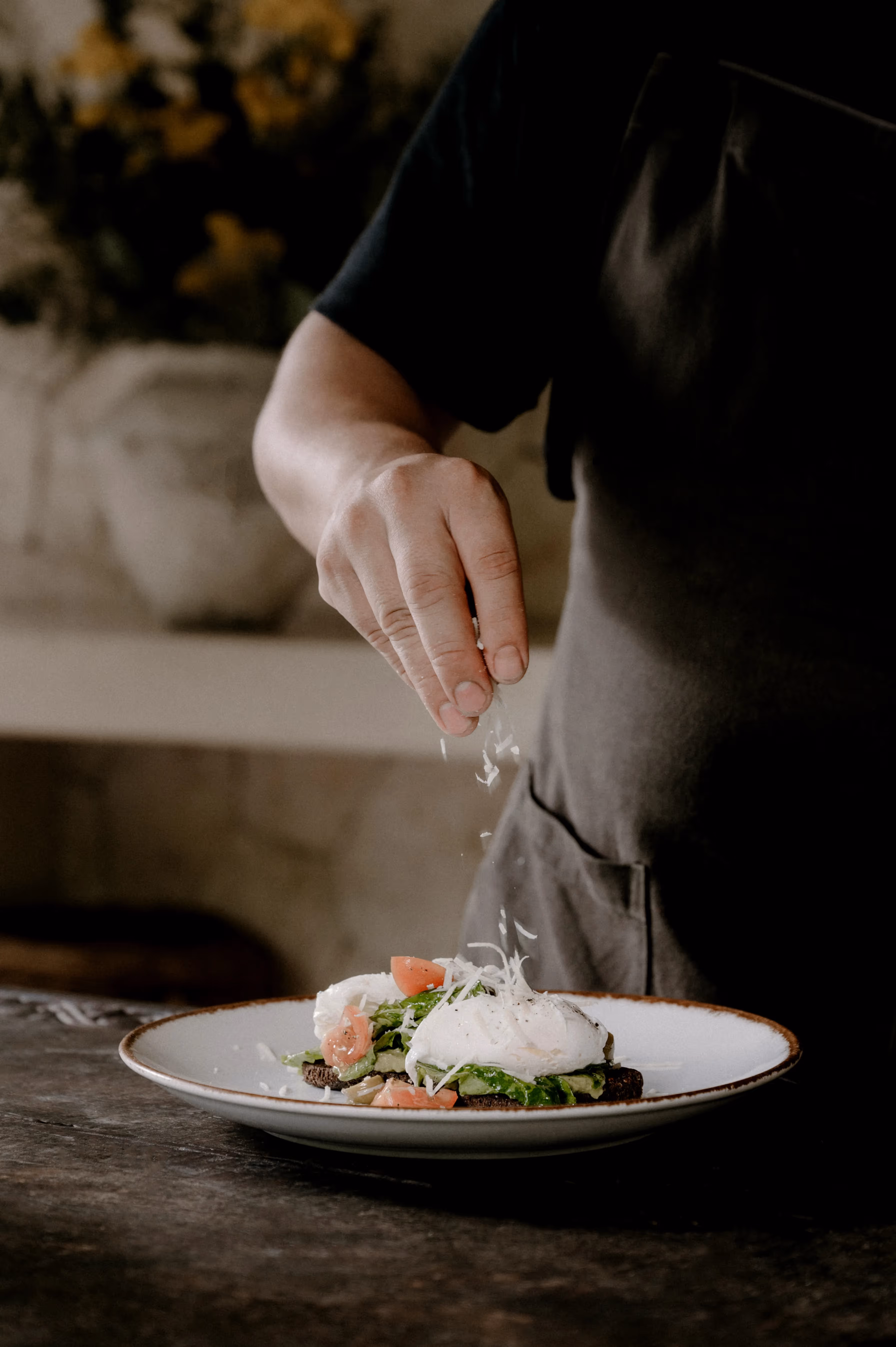 menu on brown table