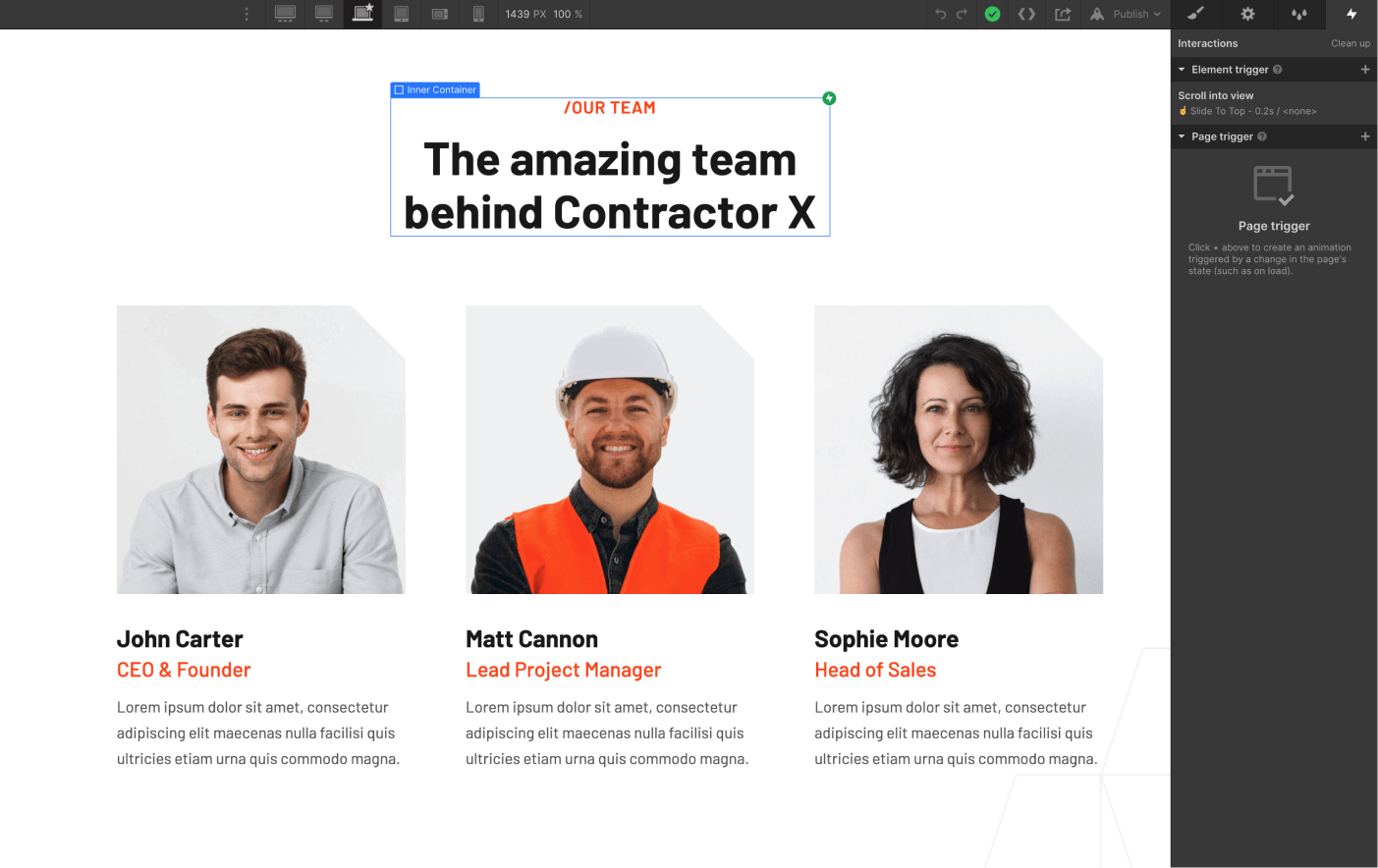Animations - Contractor X Webflow Template