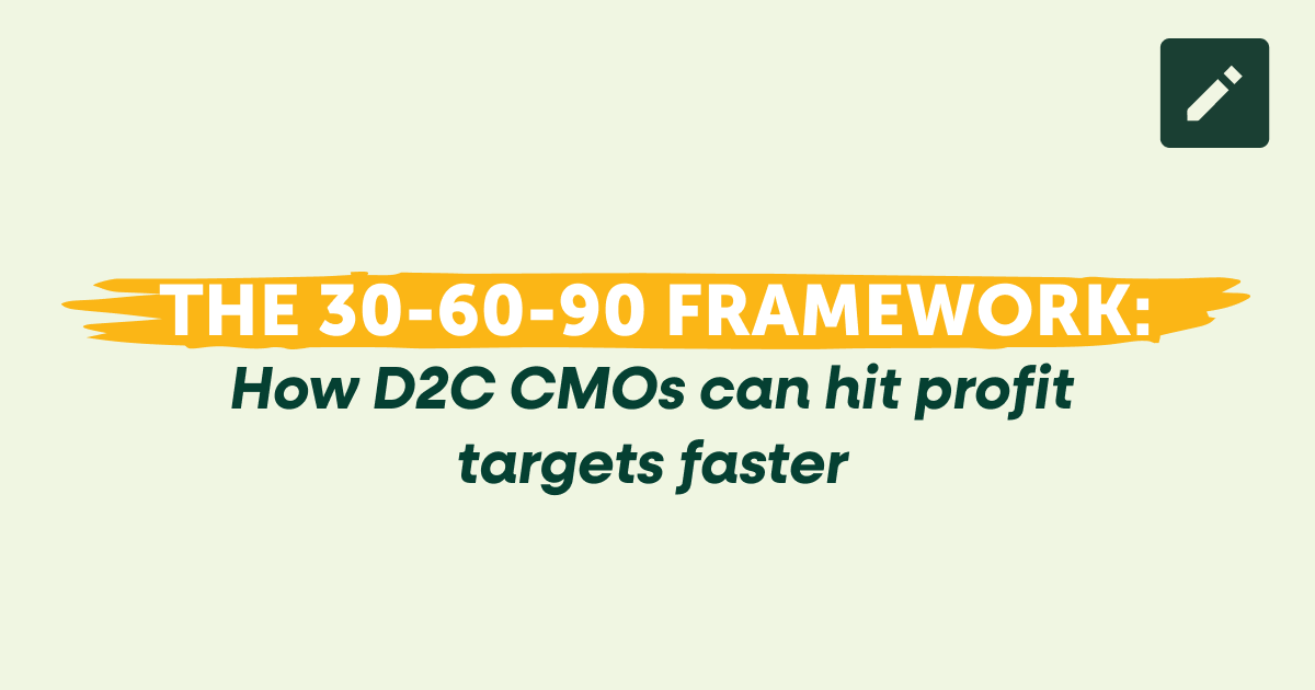The 30-60-90 framework: How D2C CMOs can hit profit targets faster