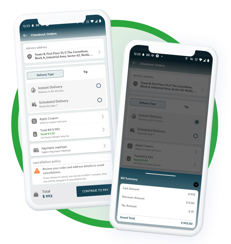 Apporio's grocery delivery app driver app features