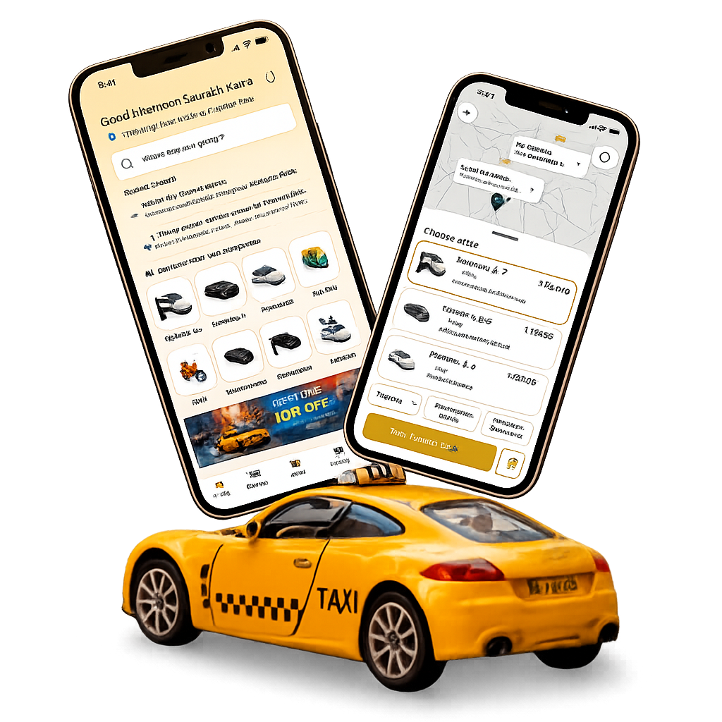 Uber clone app for launching ride hailing business.