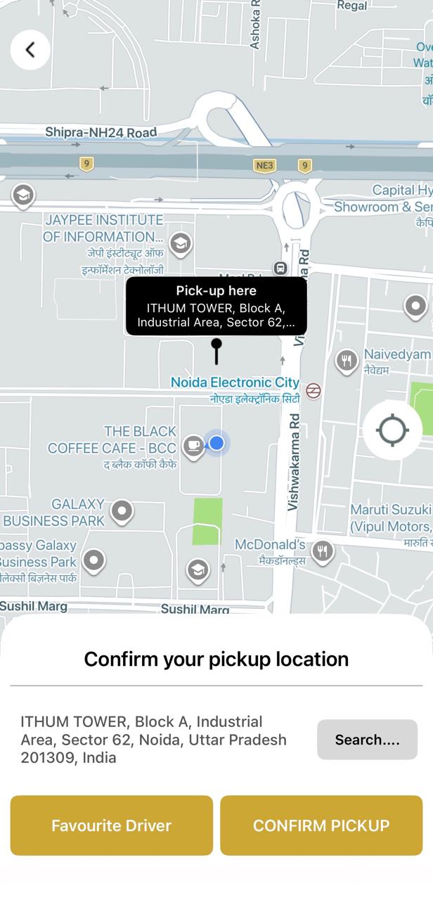 Rider app step 4 - vehicle selection