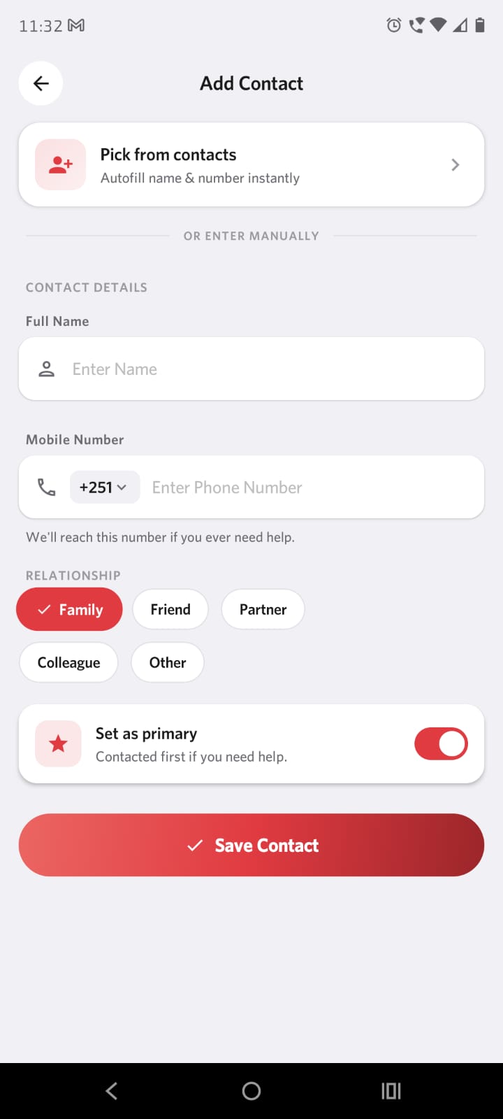 Customer app screen 7