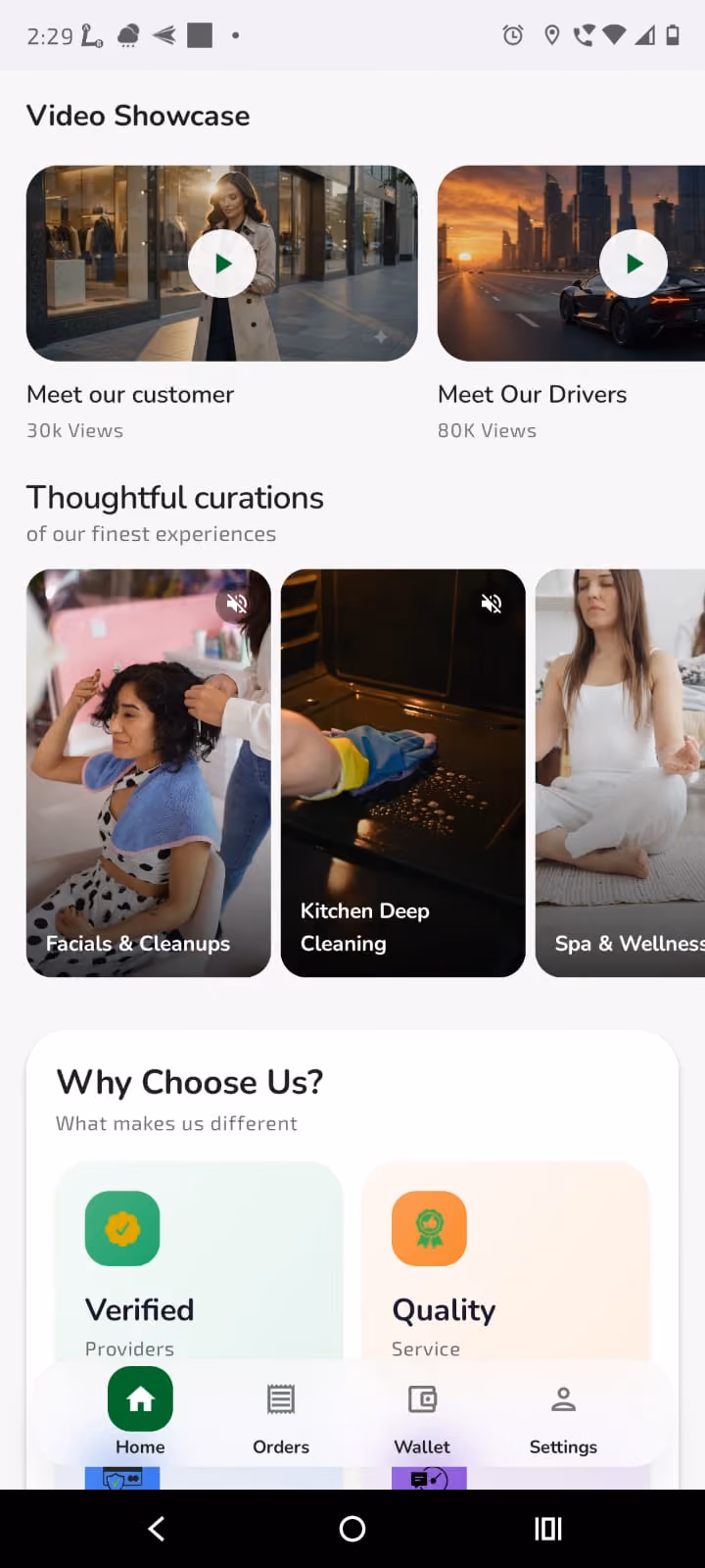 Trust and social proof video showcase screen