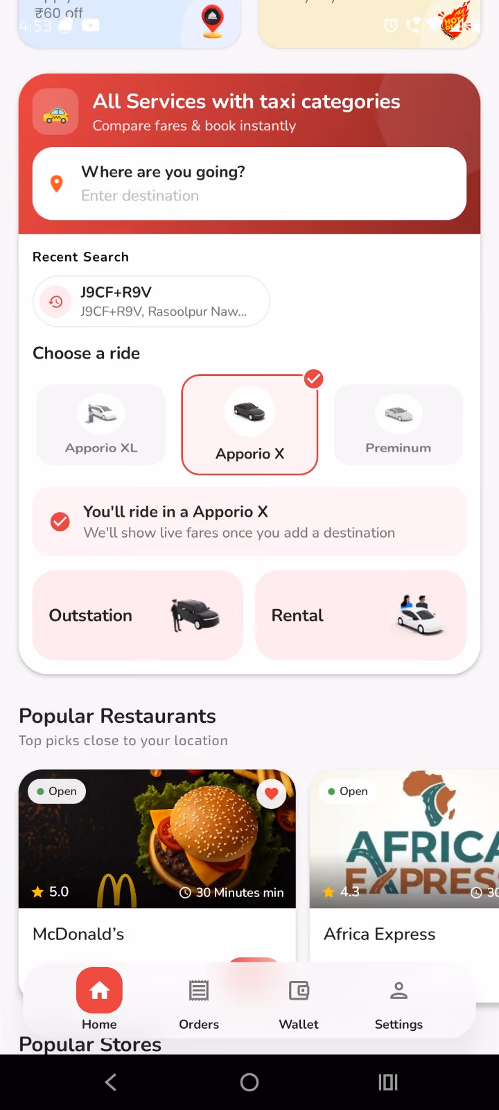 User app screen 3