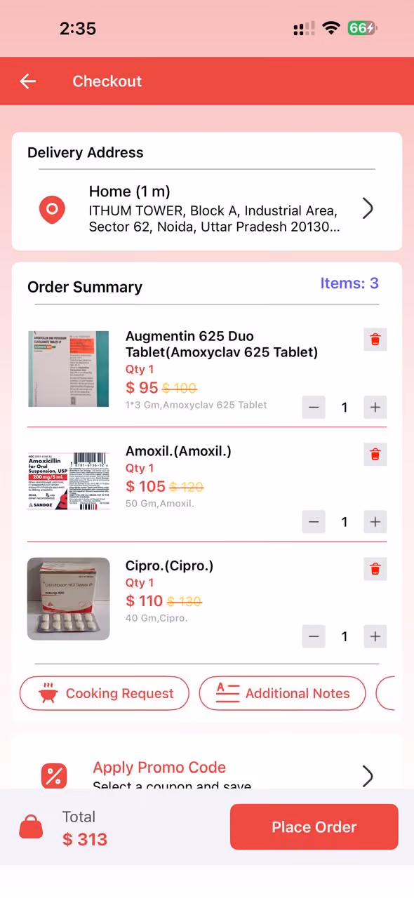 Customer app screen 4