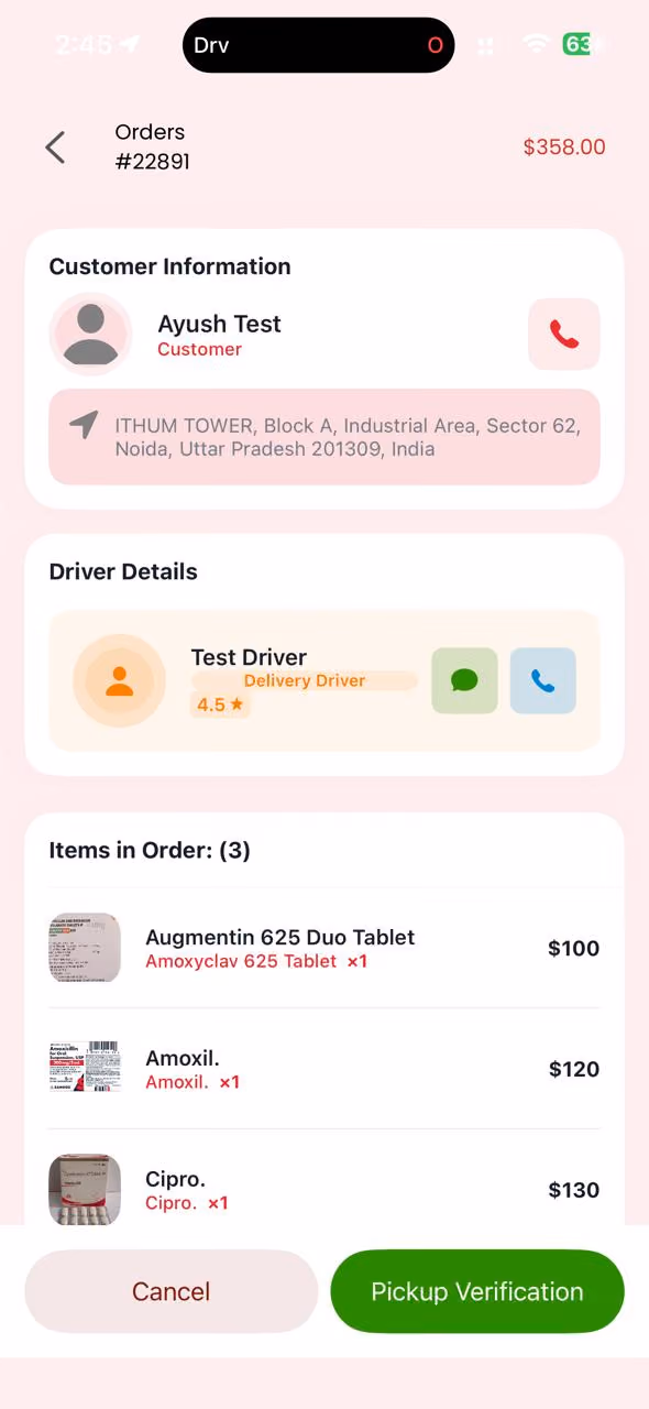 Pharmacy app screen 12