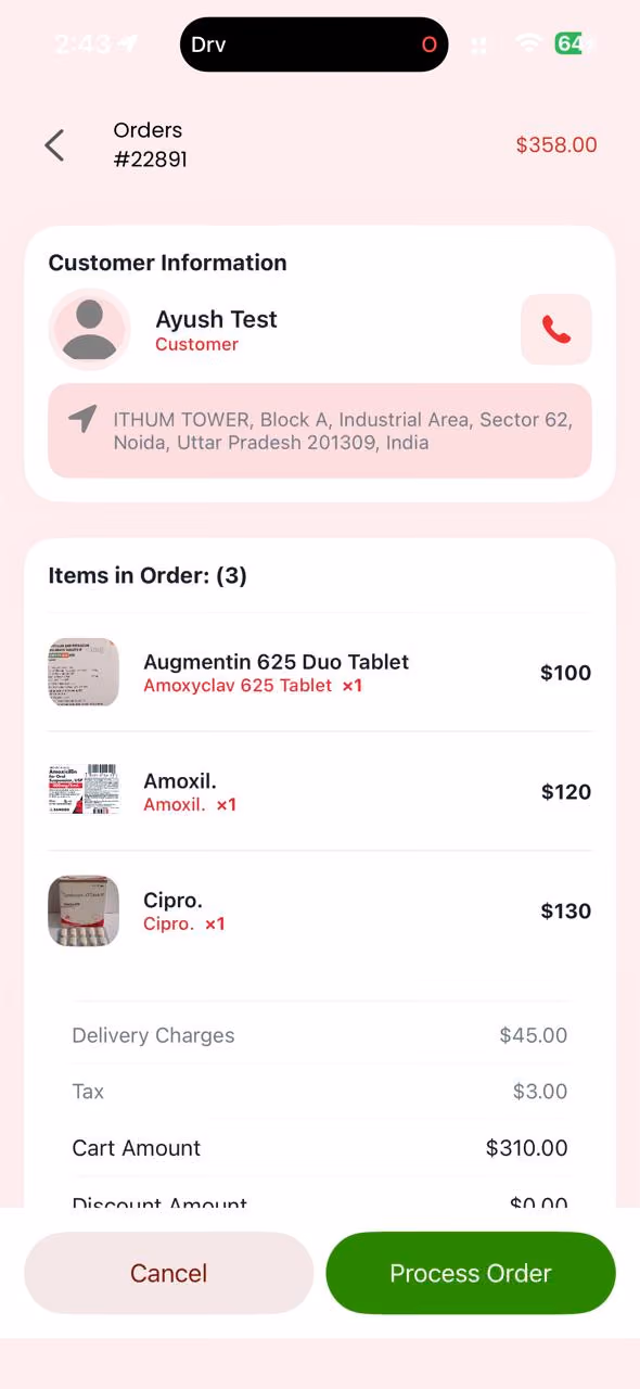 Pharmacy app screen 6