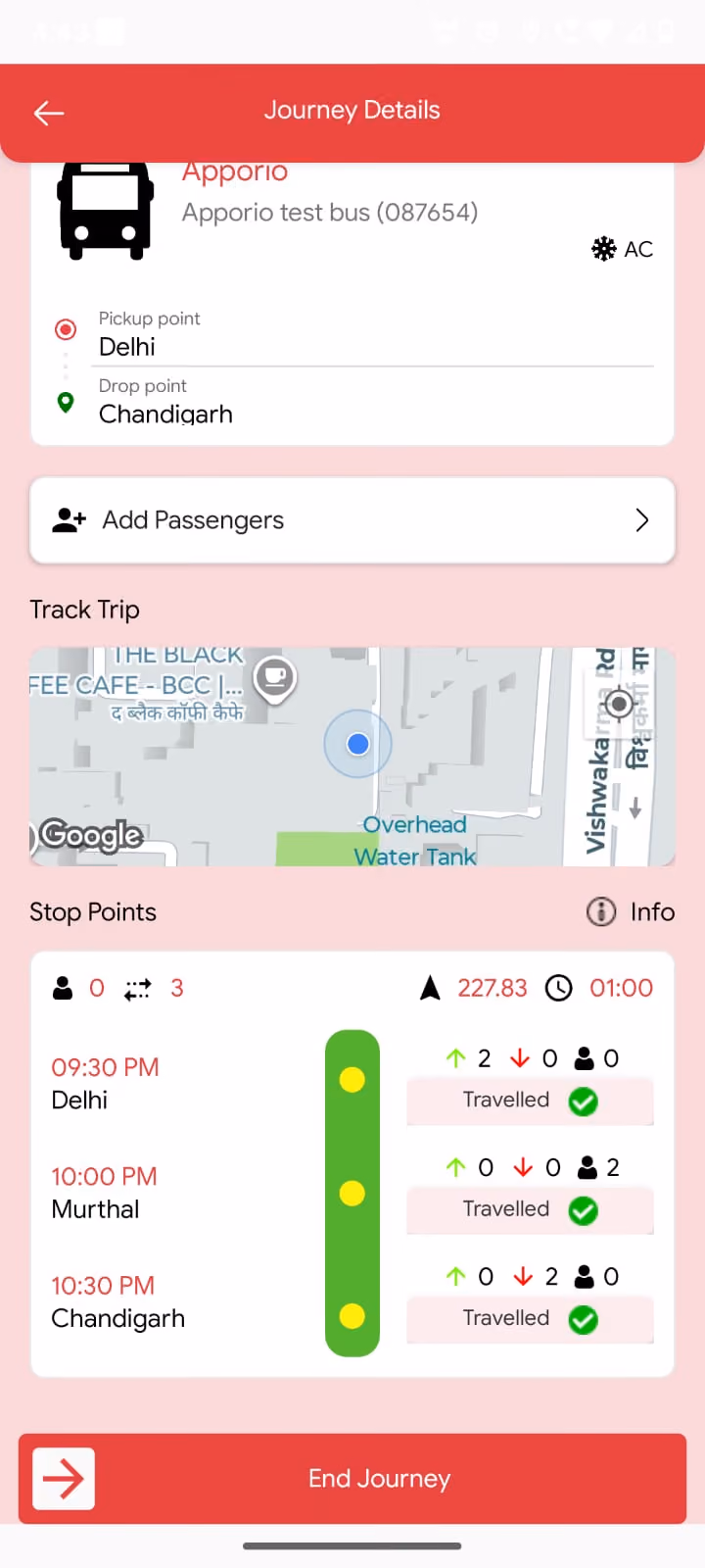 Bus booking driver app screen 4