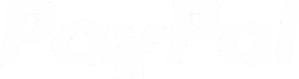 PayPal logo white text on transparent background.