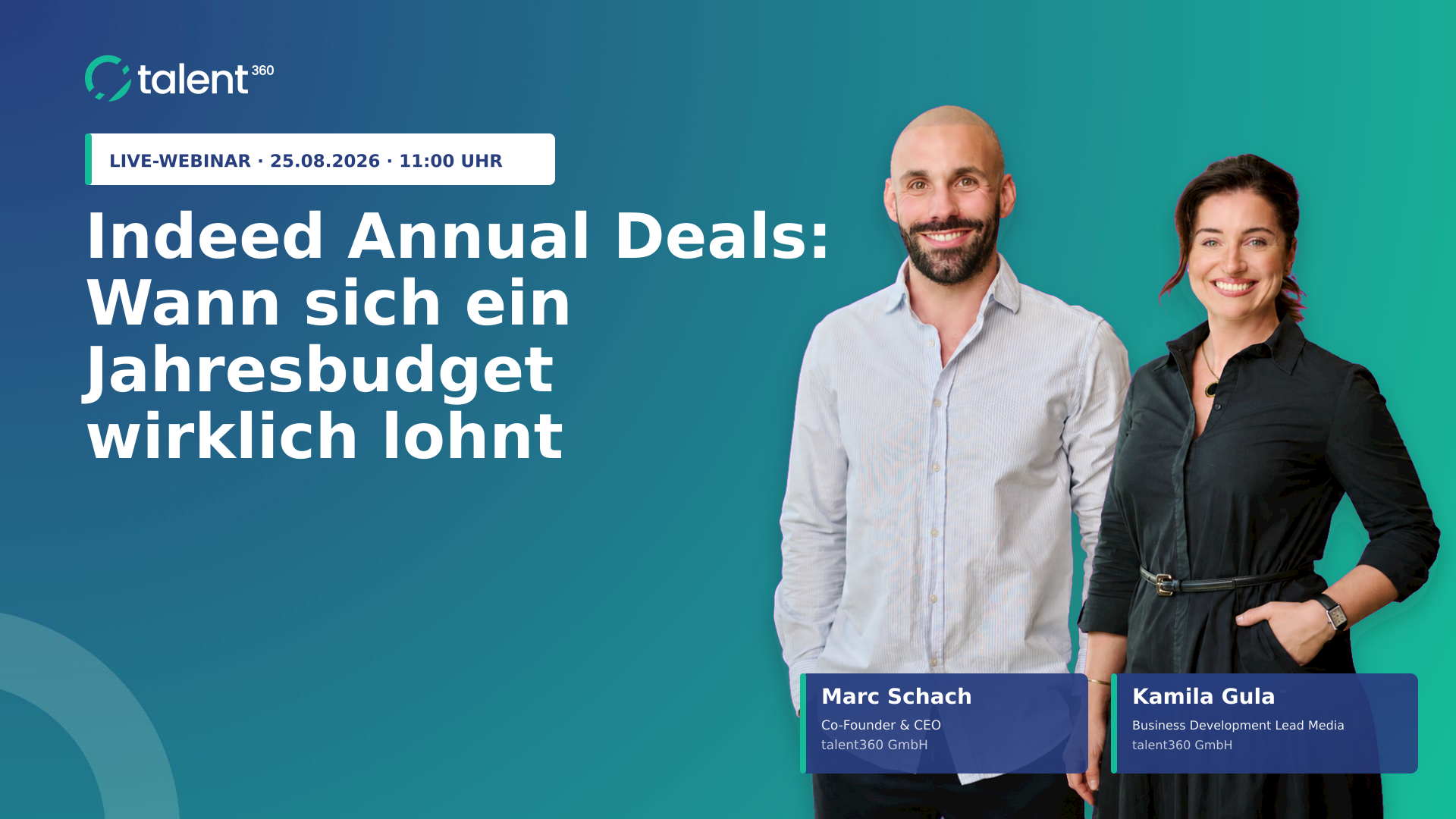 Live-Webinar: Indeed Annual Deals – Wann sich ein Jahresbudget wirklich lohnt