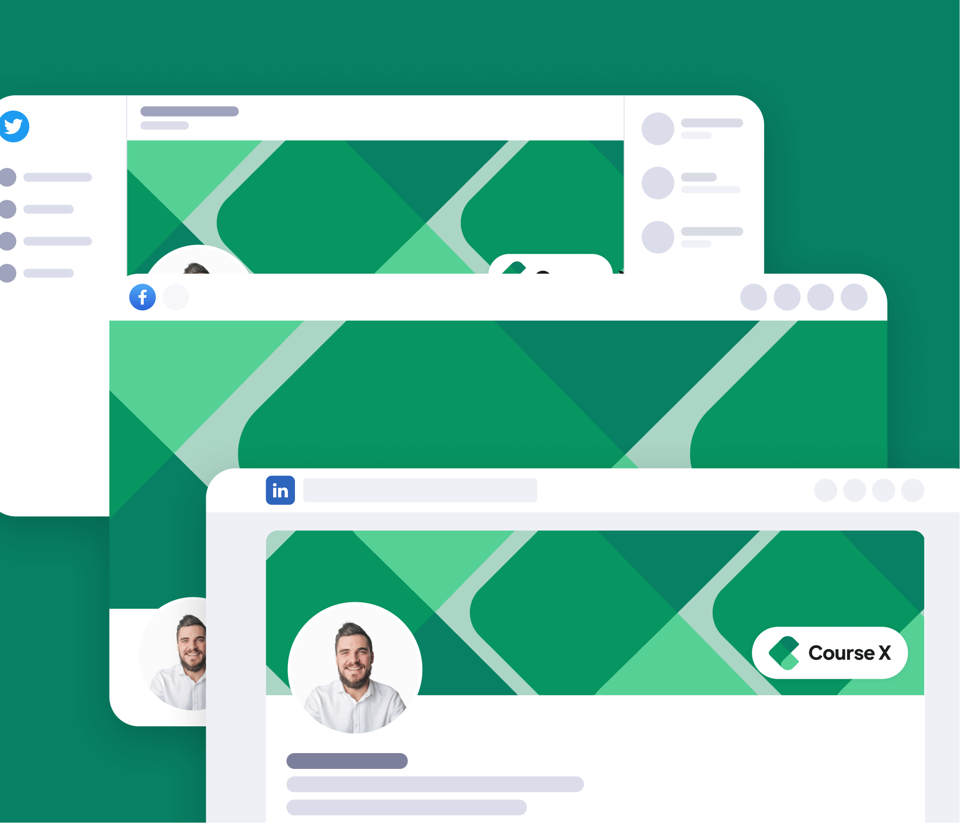 Course X - Social Media Assets - Online Course Webflow Template