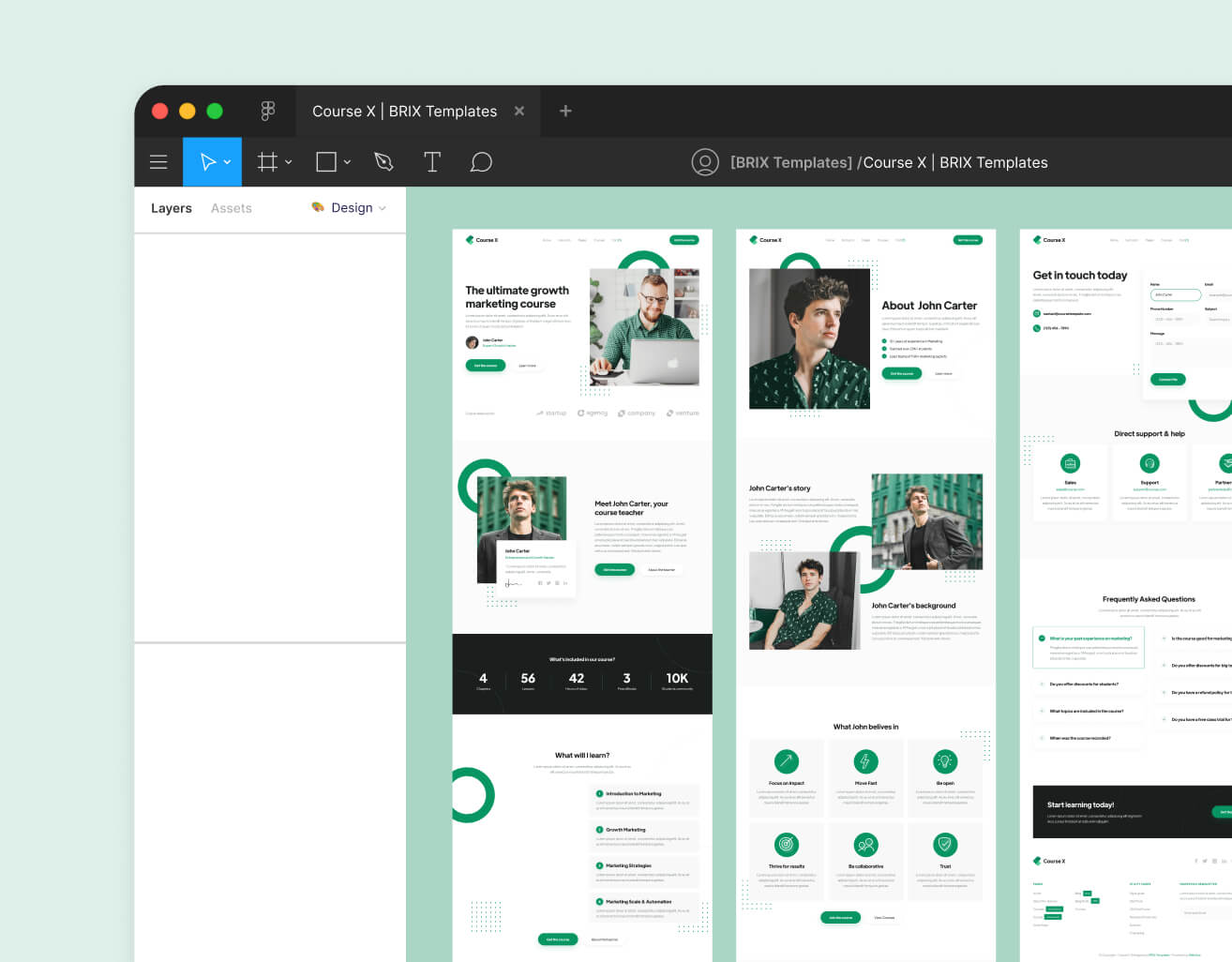Figma File Included - Course X Webflow Template