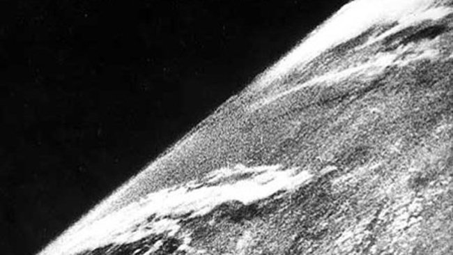 One of the first images taken from space