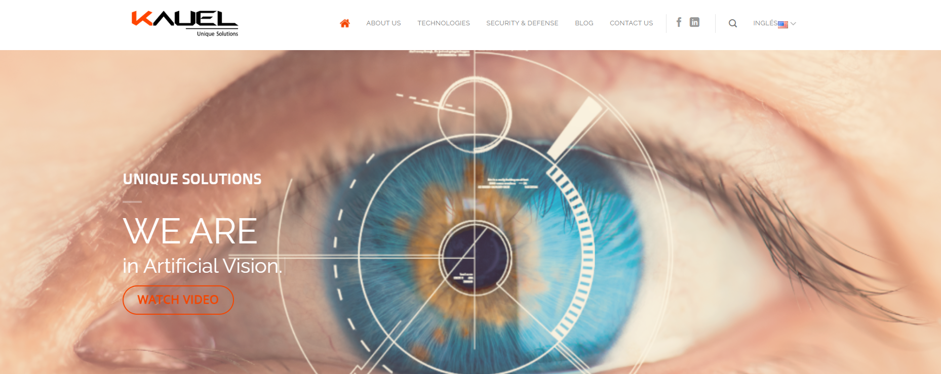 Kauel website homescreen