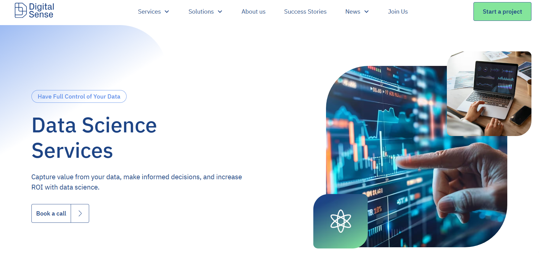 Digital Sense Data Science Services Screen