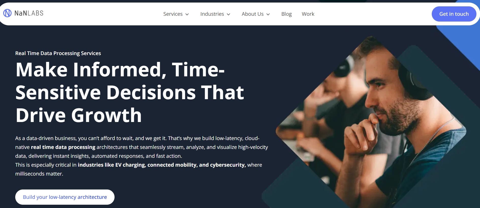NaN Labs Data Science Services Screen
