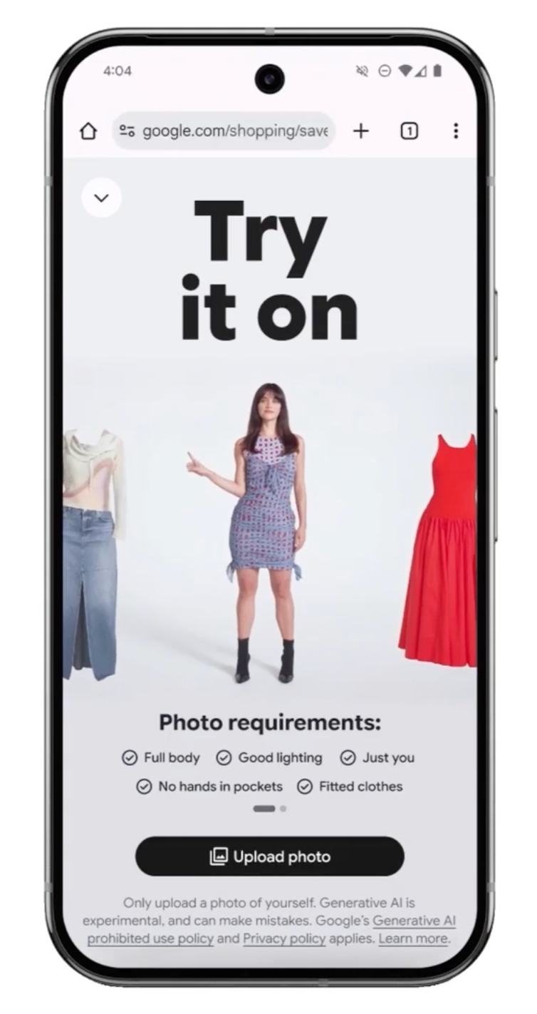 Mobile Mockup Try-On Shopping App