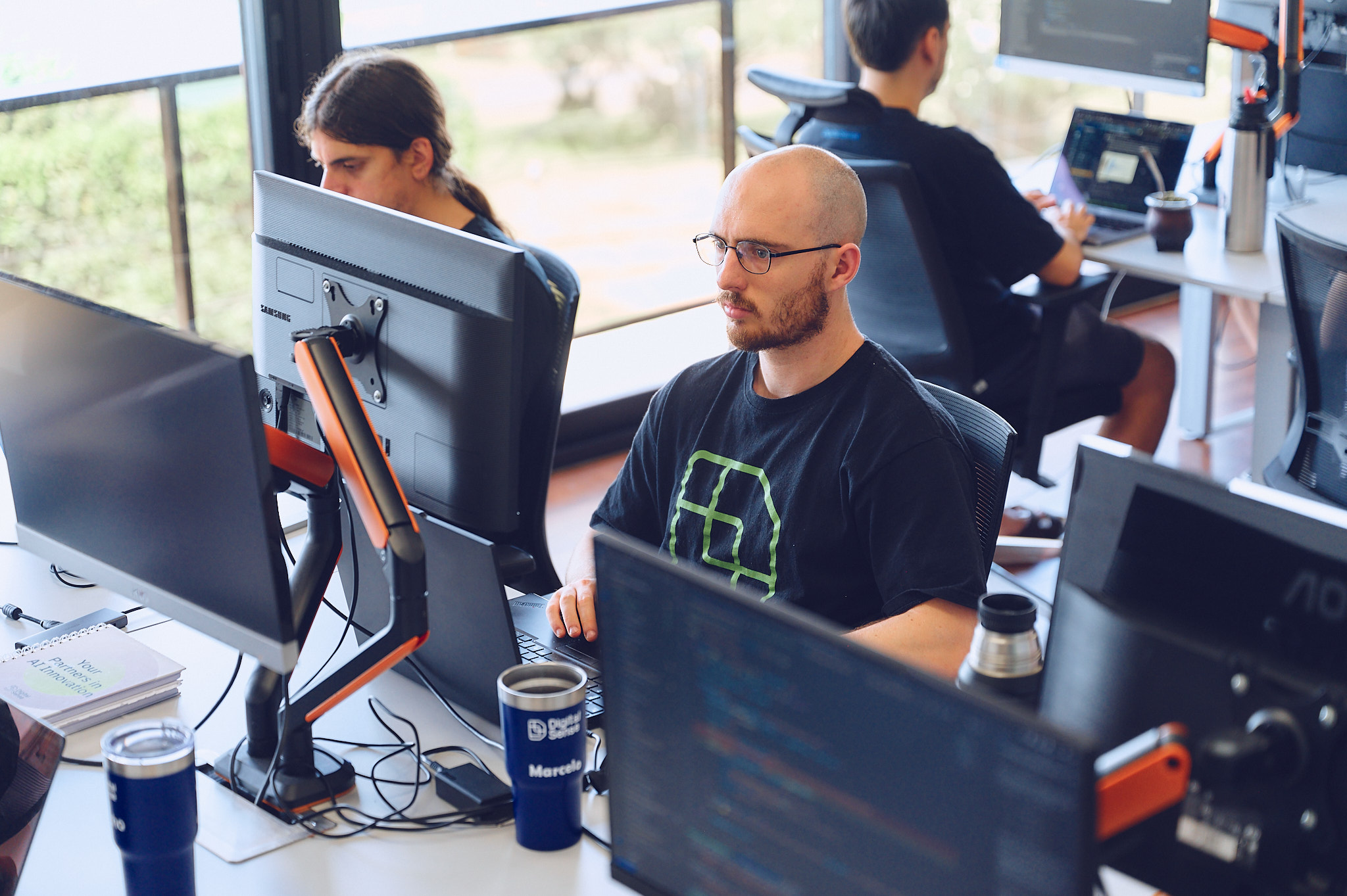 Digital Sense Engineering Team Working at the office