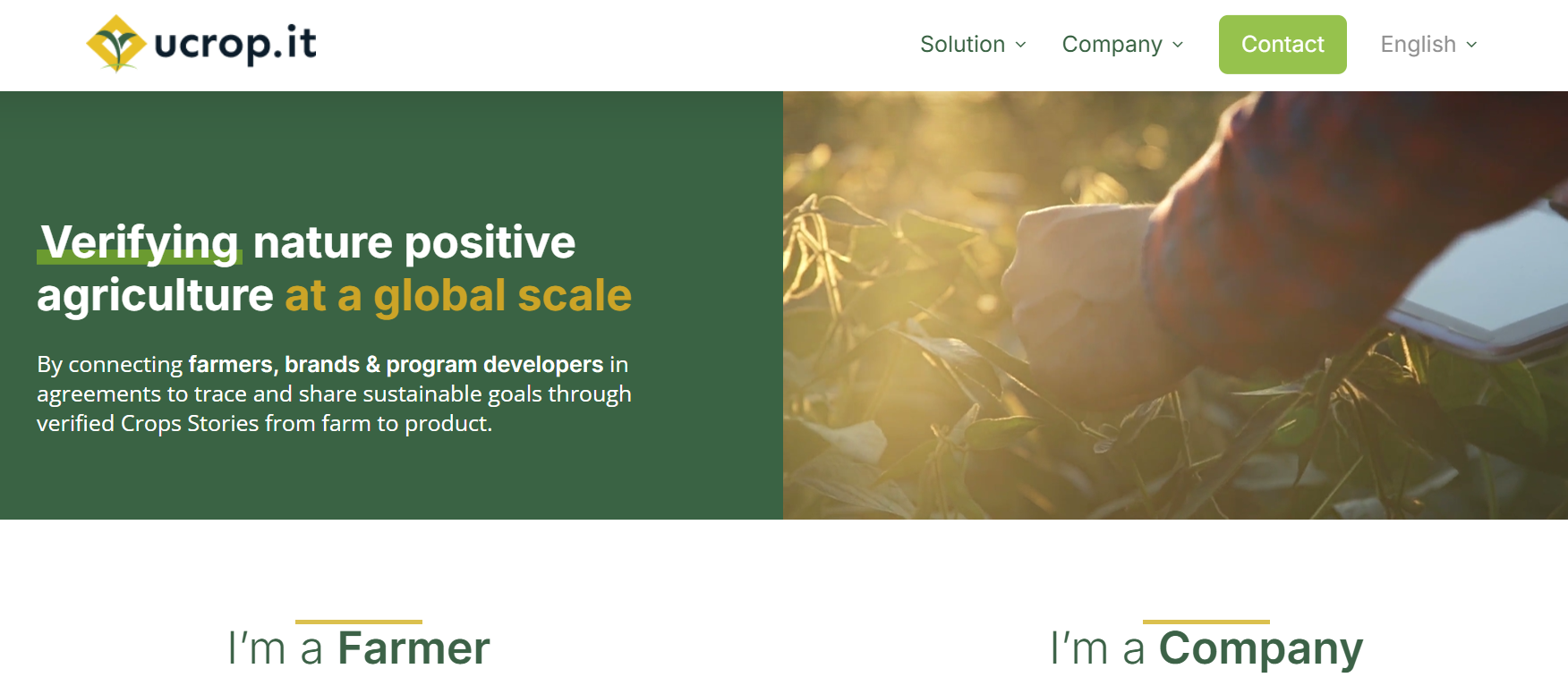 ucrop.it Website's Home Screen