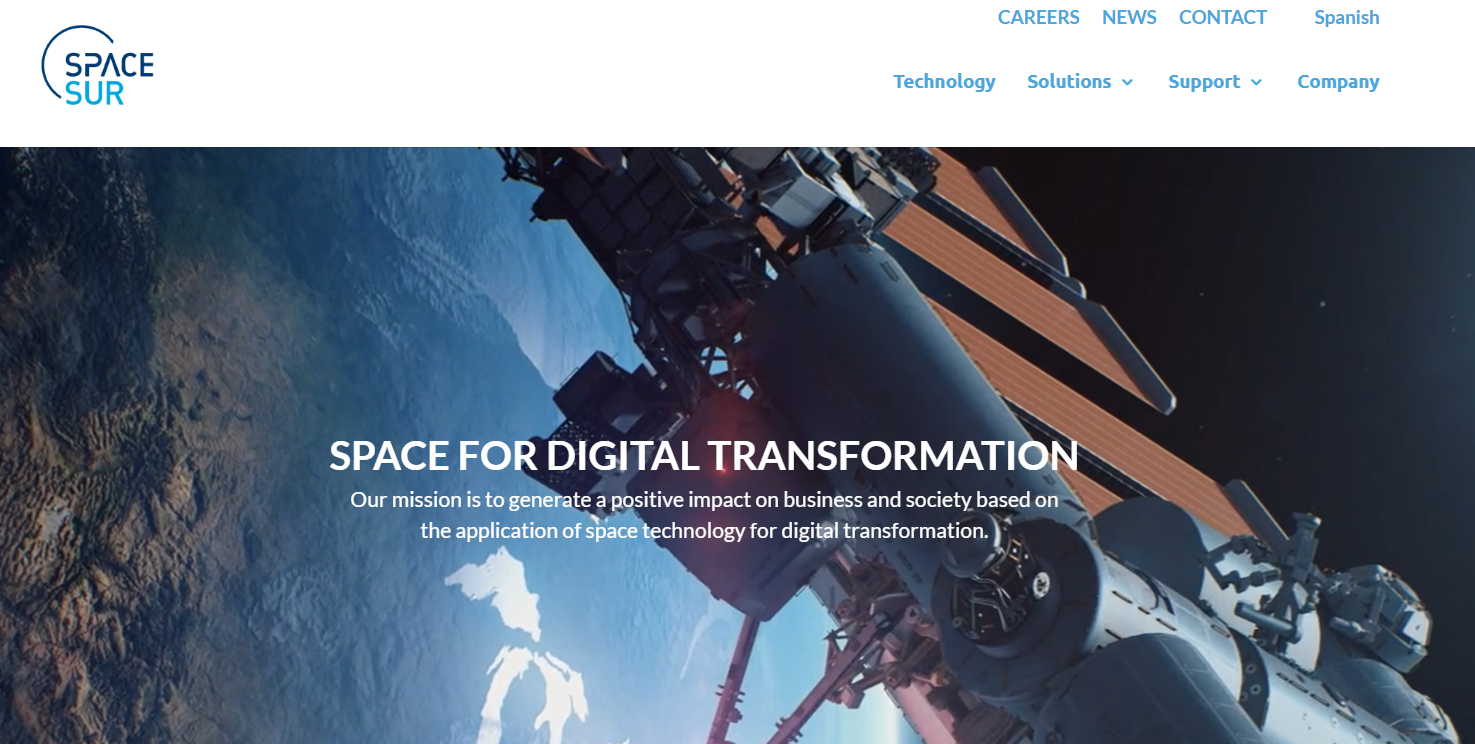 SpaceSUR Website's Home Screen