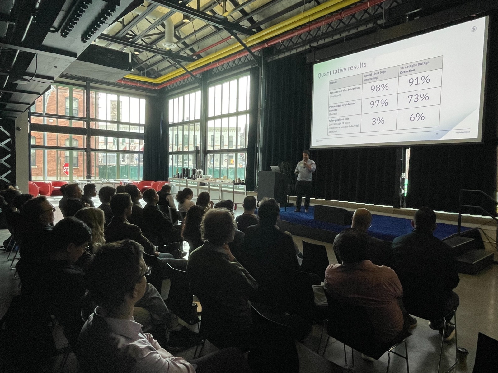 Digital Sense member presenting at Newlab