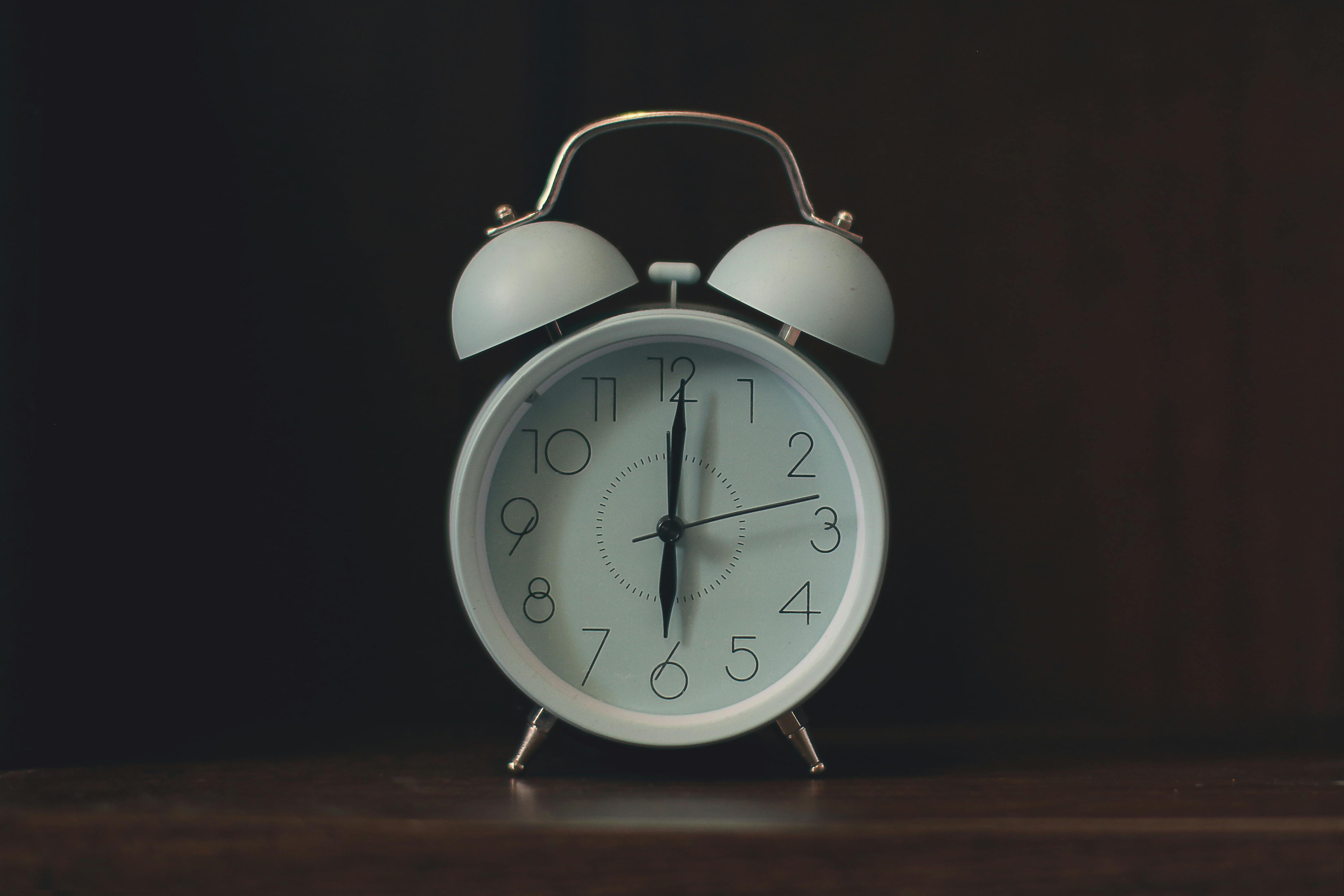 Clock on nightstand
