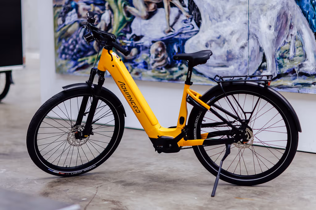 Advanced E-Bike gelb – Stadtrad für Unternehmensverleih