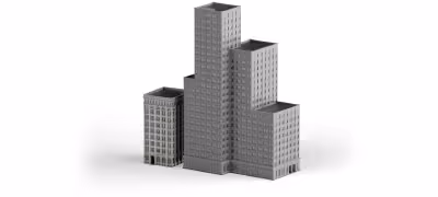 3D rendering of office buildings. 