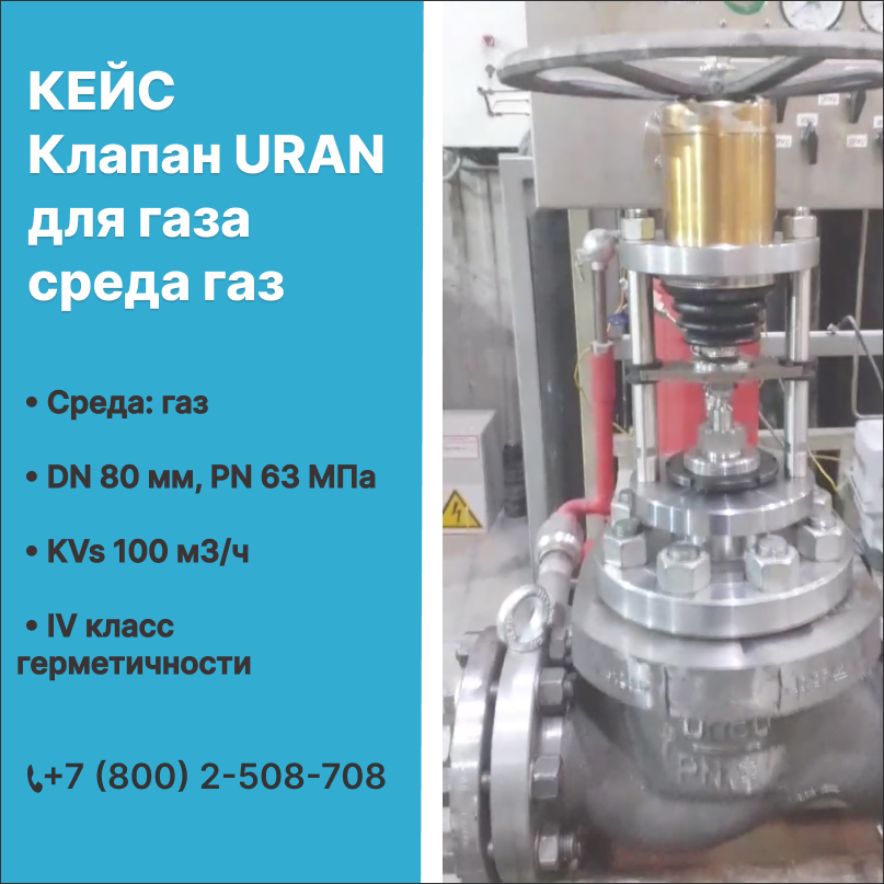 Запорный клапан ручной DN80 PN63 для газа 5 МПа | Кейс КМЗ | АЗ АТОМ