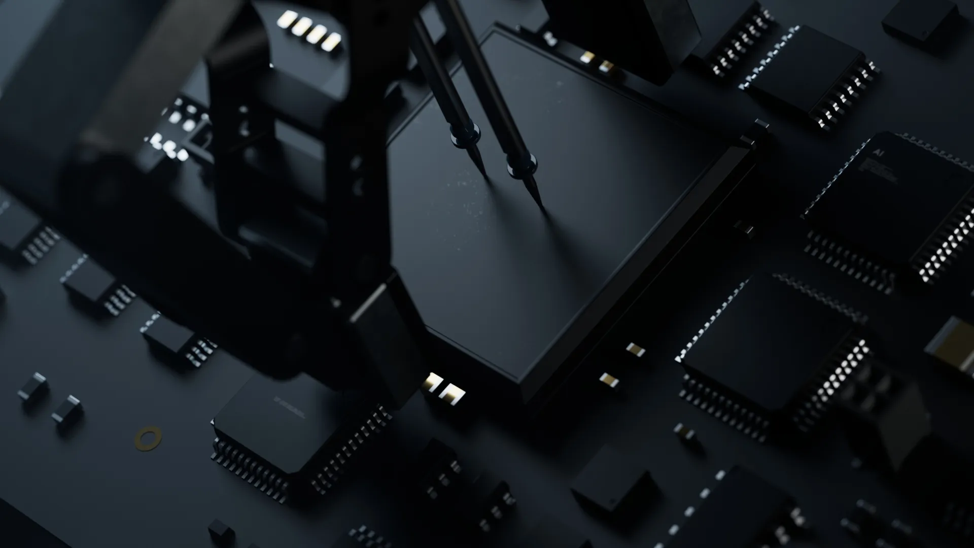 A close up view of a computer processor.