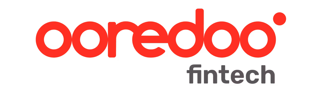 Ooredoo fintech logo with 'ooredoo' in red and 'fintech' in gray lowercase letters.
