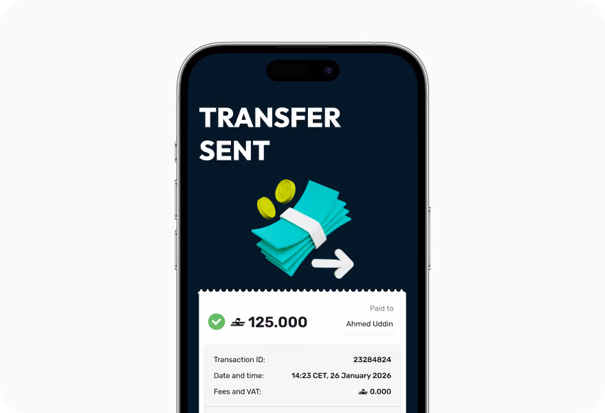 Successful payment screen
