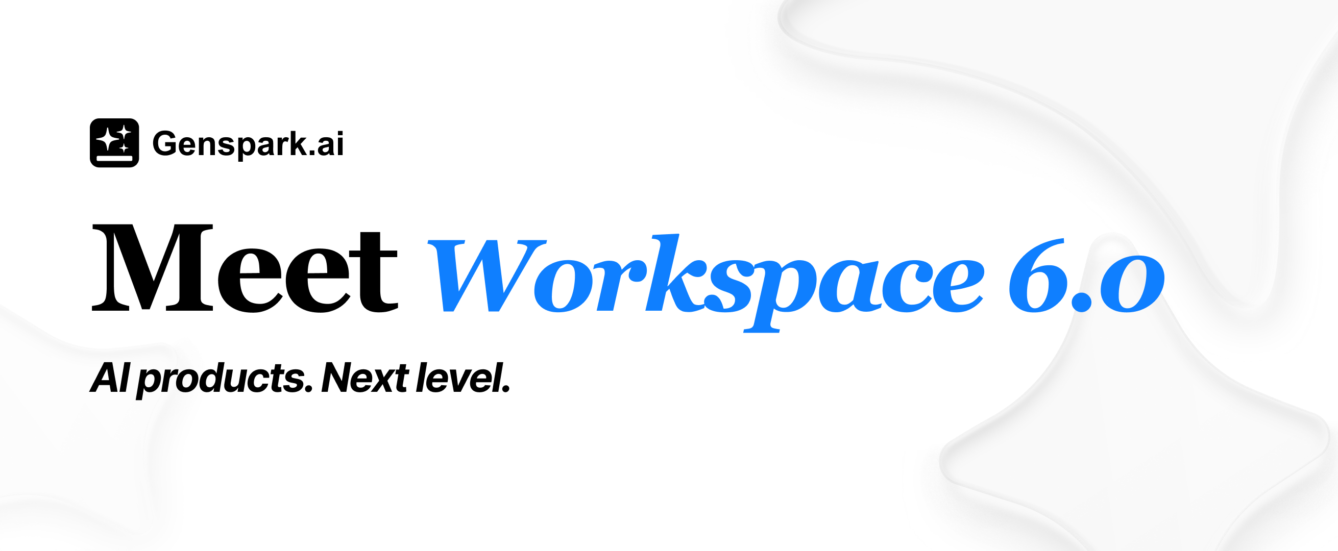 Visuel officiel de lancement de Genspark AI Workspace 6.0.