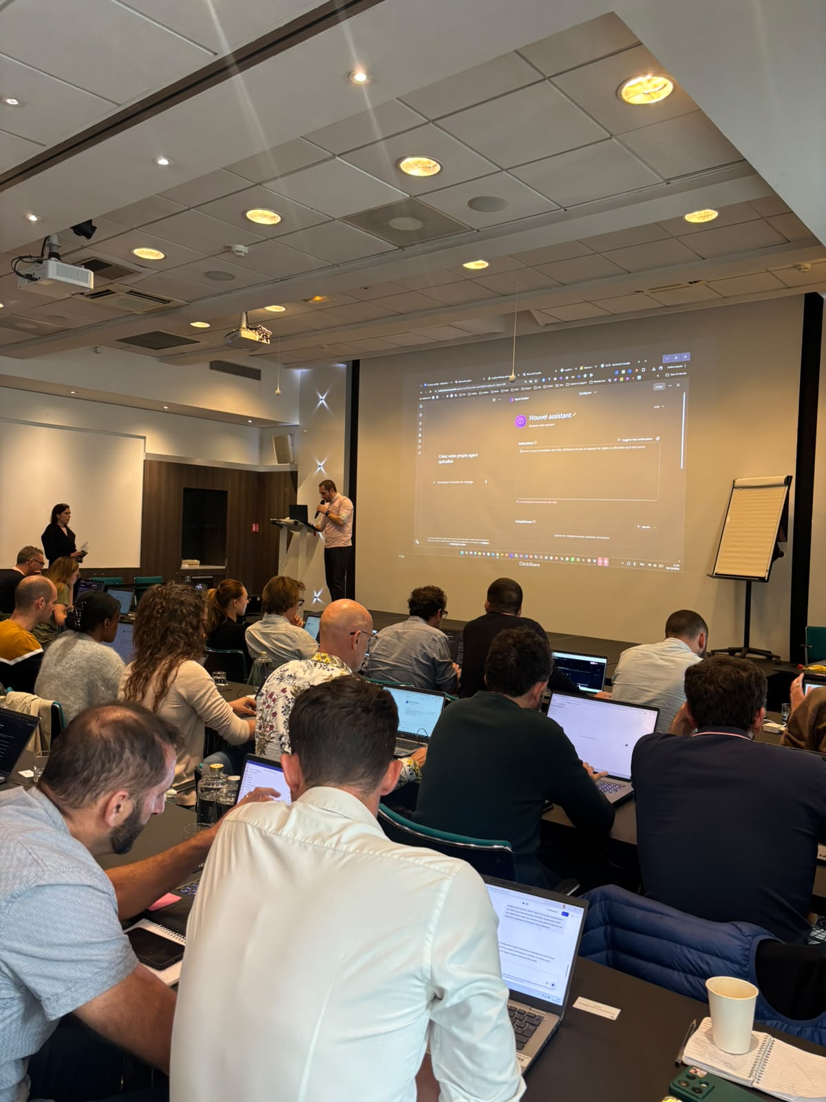 Démonstration de Copilot Agent Builder pendant l’Agentathon Daher