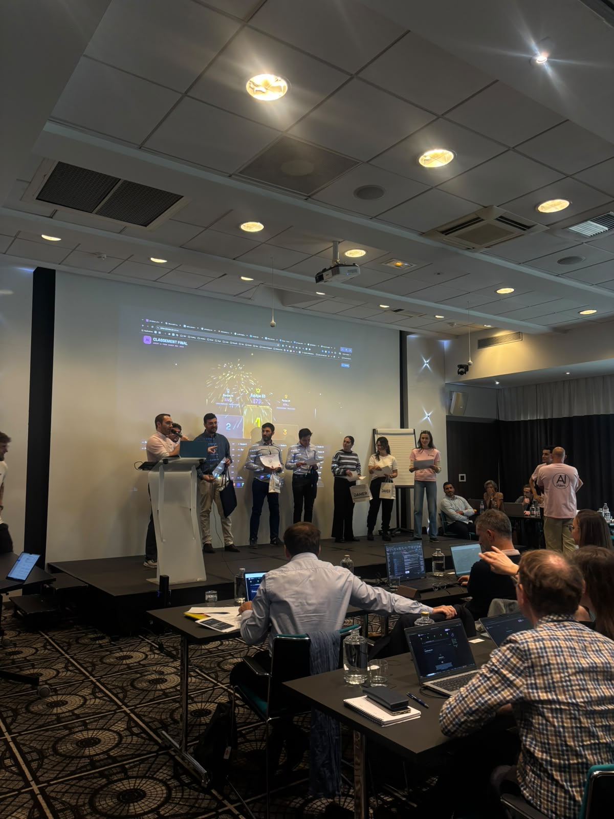 Remise des prix de l’Agentathon Daher Business Support avec le classement final