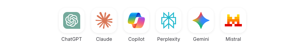 Tools used: ChatGPT, Claude, Copilot, Perplexity, Gemini and Mistral