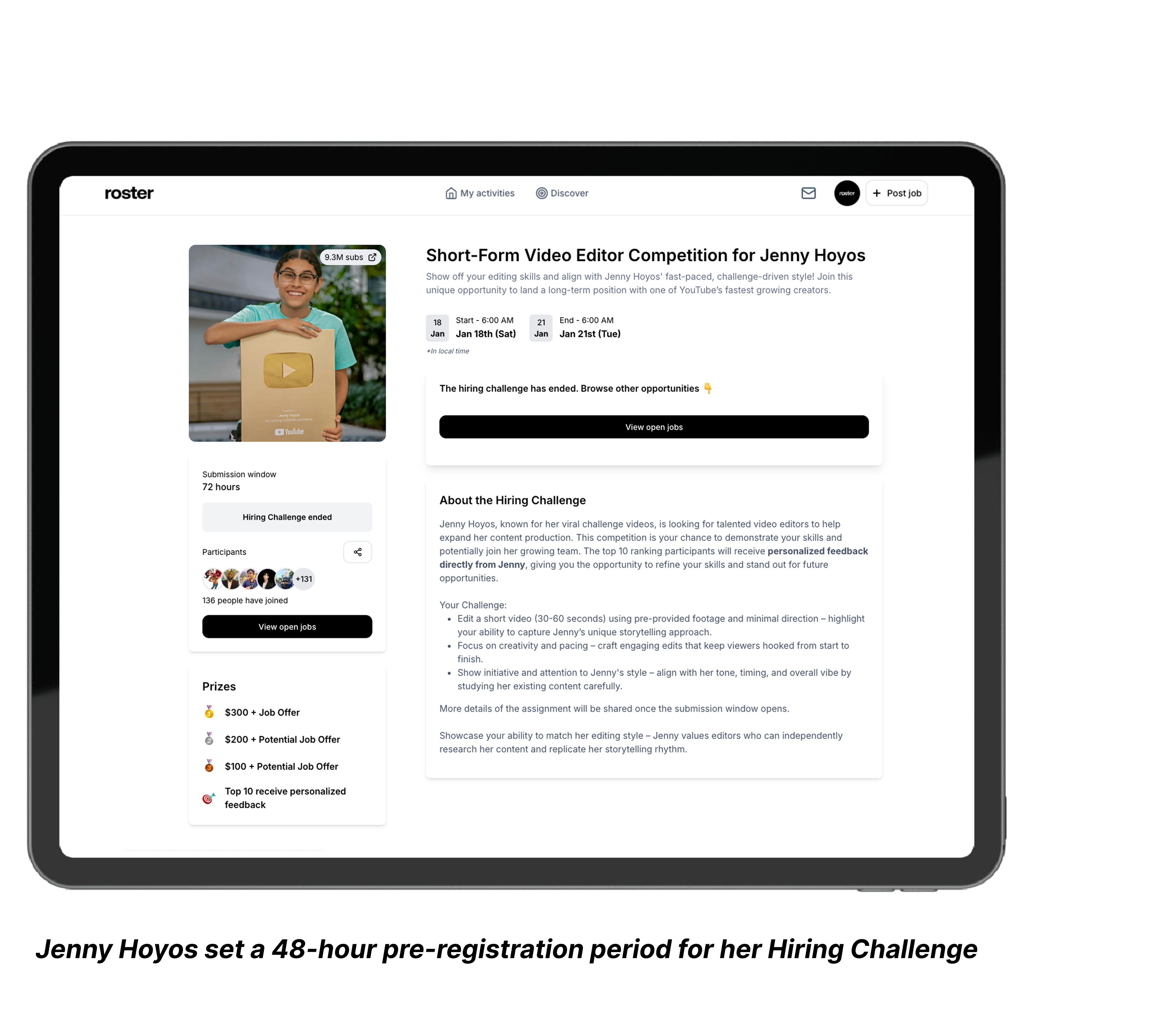 Hackathon example from Jenny Hoyos