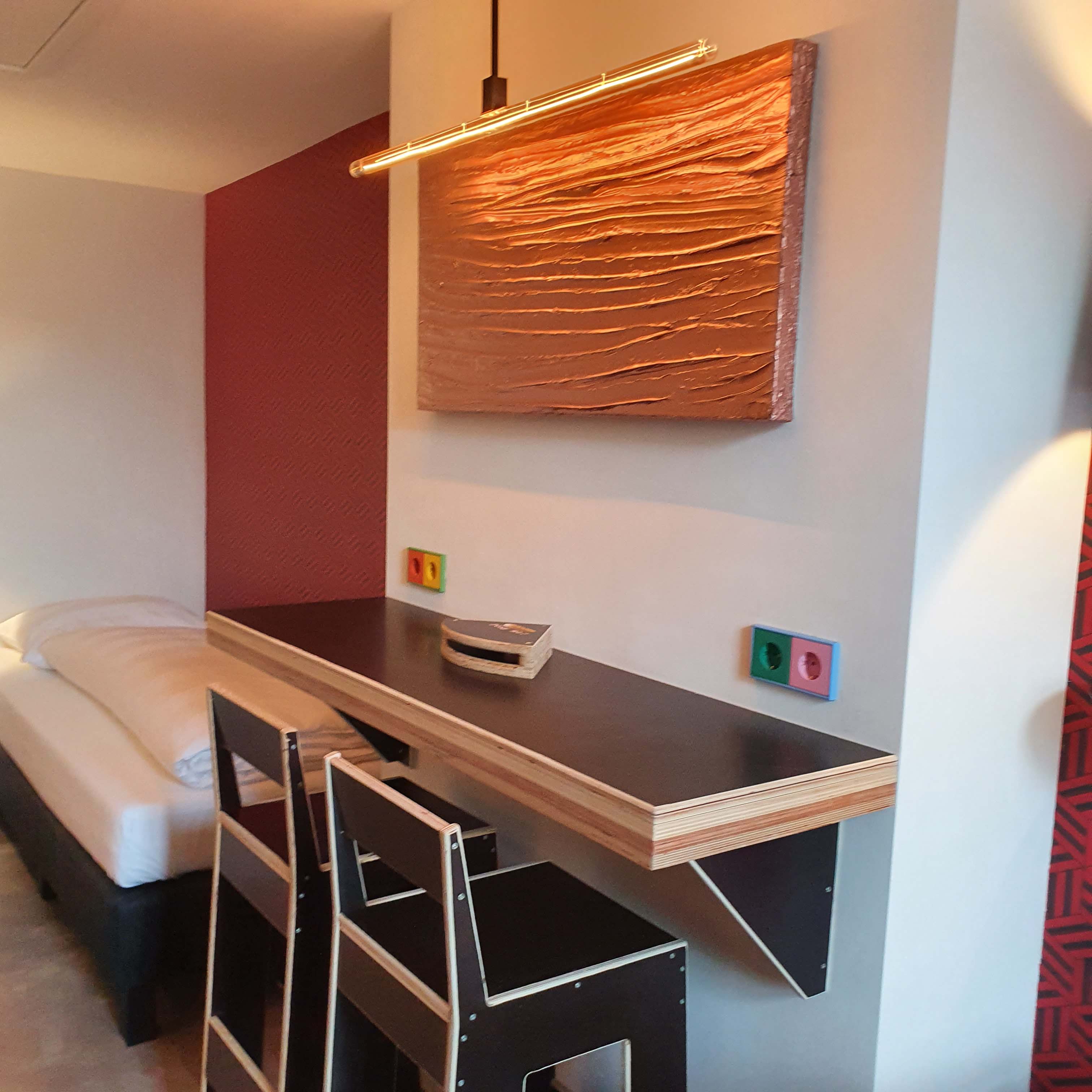 Hospitality Cabinets, desk and stools