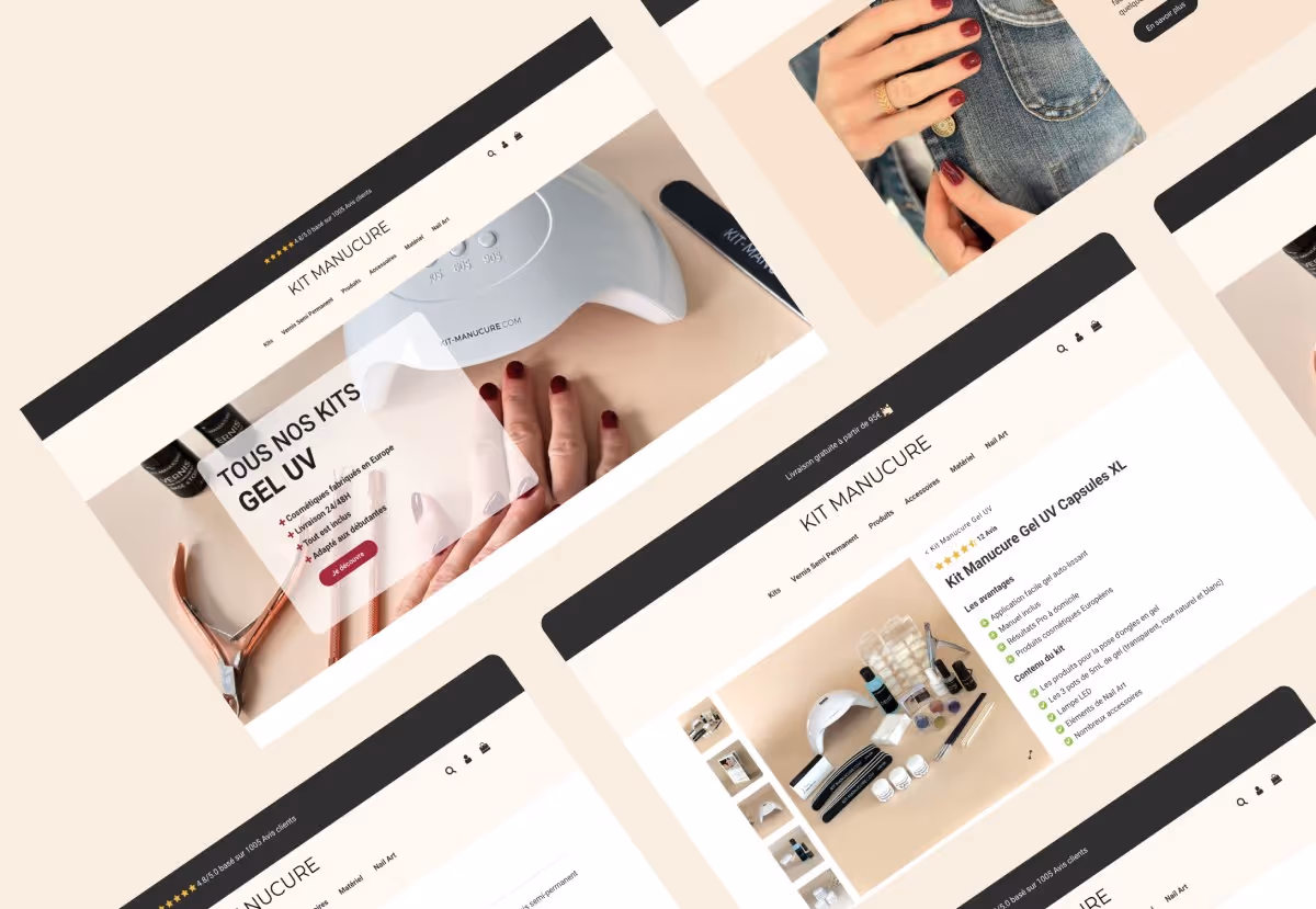 Refonte graphique du Prestashop Kit Manucure