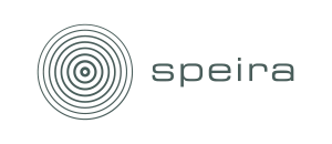 Speira-Logo mit stilisiertem spiralförmigen Symbol links neben dem Schriftzug.