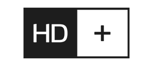 Symbol mit den Buchstaben HD und einem Pluszeichen nebeneinander.