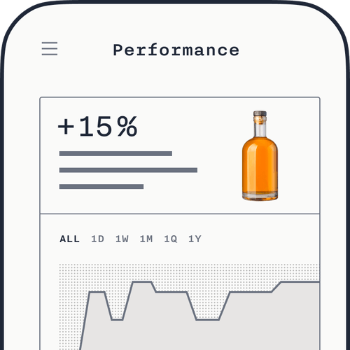 Symbolic illustration, showing sales analytics of an alcoholic beverage.