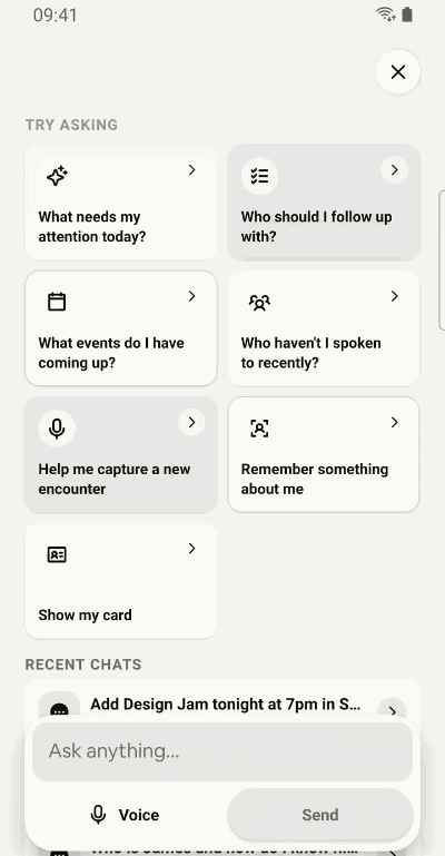 Ask ehllo AI relationship memory flow