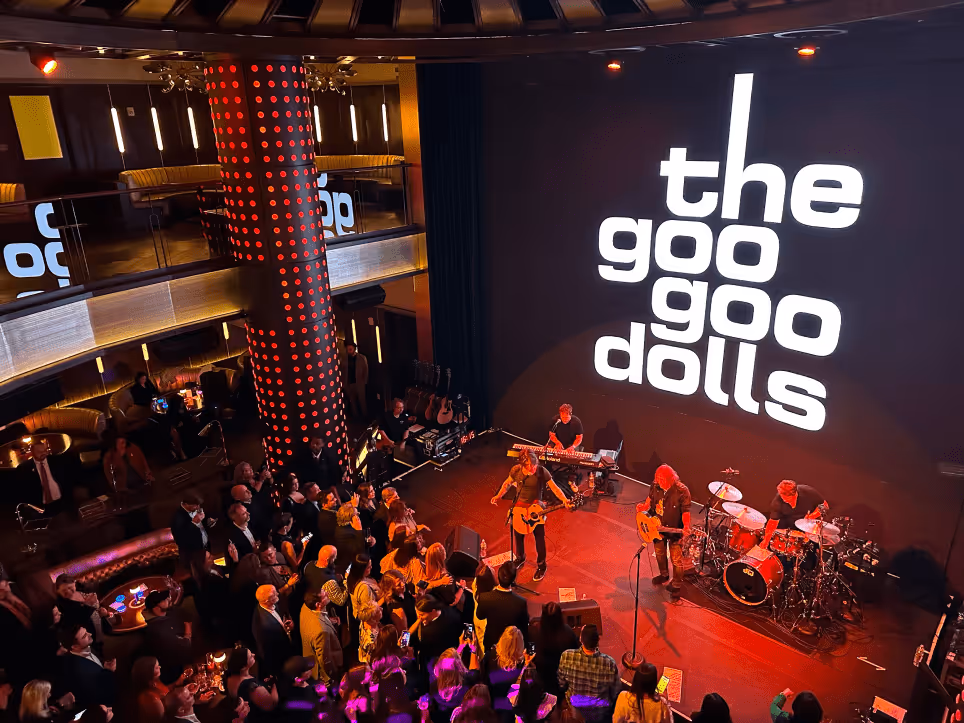 The Goo Goo Dolls performs at a private event